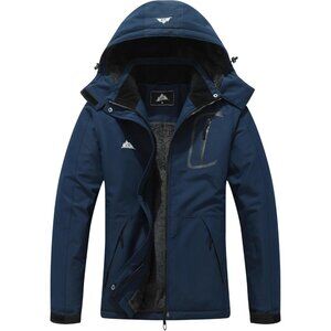 Women's Navy Waterproof Ski Jacket Warm Winter Coat Outdoor Snowboard Jacket